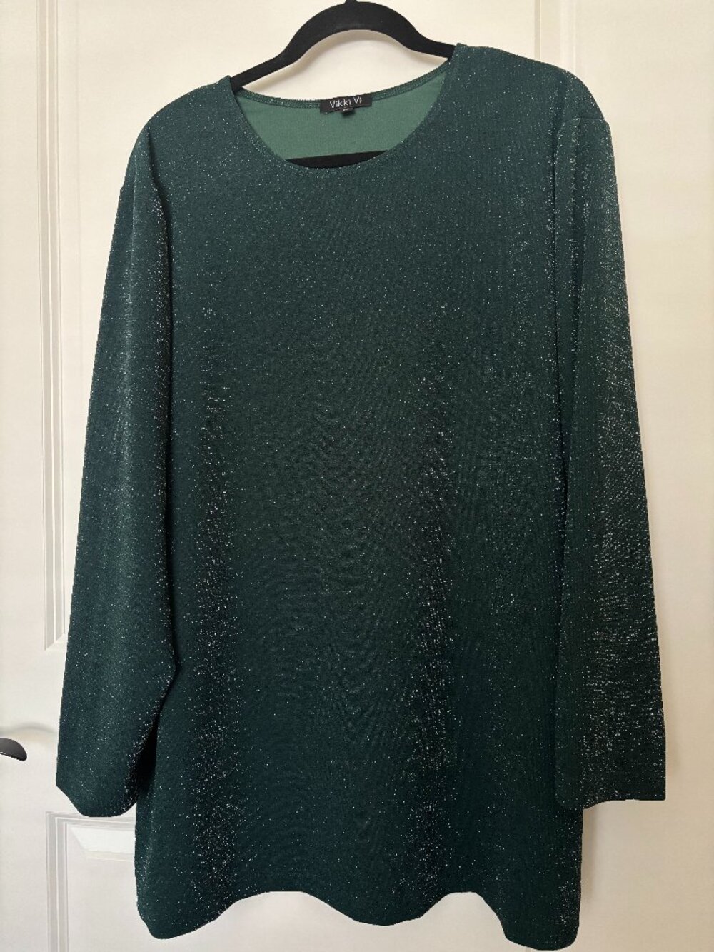 Vikki Vi Forest Green Shimmery Tunic